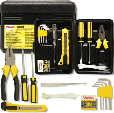 Image de Kit d'outils universel WMC, 42 pièces, comprenant des clés, des tournevis et des embouts