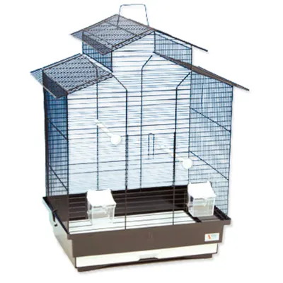 Zdjęcie produktu dla Klatka dla ptaków Jewel Ela 50,5x38,5x63,5cm biało-brązowa
