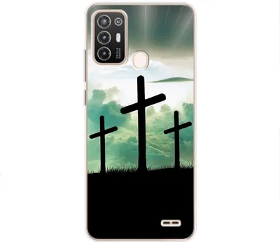 Produktbild von König Design Hülle kompatibel mit ZTE Blade A52 Kunststoff Soft Handyhülle - Handy Case Kreuze