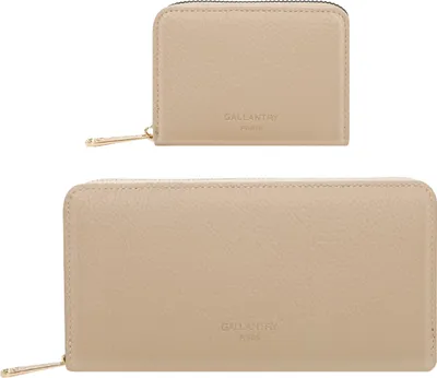 Image de Gallantry, set cadeau : porte-monnaie et porte-cartes pour femme, rose