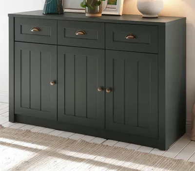 Produktbild von Sideboard "Forres" grün Landhaus Kommode 130 x 86 cm mit Stauraum