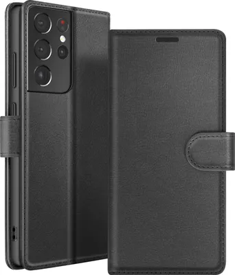 Obrázek produktu pro Zanaé, Galaxy S21 Ultra 5G, peněženkové pouzdro s magnetickým zapínáním, černé