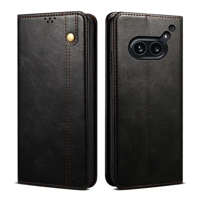 Produktbild von Hülle für Nothing Phone 2A Leder Brieftasche Schutzhülle mit Standfunktion Schwarz