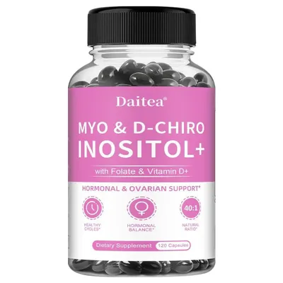 Immagine prodotto di Myo & D-Chiro Inositolo 2050mg (120 capsule) integratore alimentare, salute delle donne, equilibrio ormonale, fertilità, sistema immunitario, mestruazioni