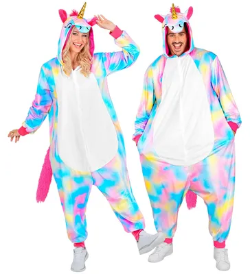 Immagine prodotto di Costume da unicorno per adulti | Tuta in peluche Taglia: L/XL