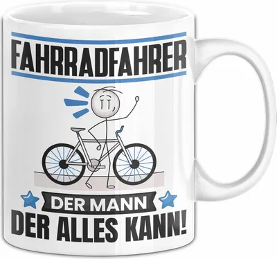 Produktbild von Fahrradfahrer Tasse Geschenk für Fahrradfahrer Der Mann Der Alles Kann Geschenkidee zum Geburtstag (Weiß)