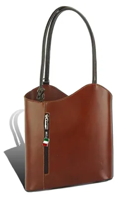 Produktbild von Florence 2in1 Damen Rucksack braun Echtleder 29x9x28 cm D2OTF106N