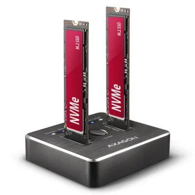 Image de AXAGON | Station d'accueil USB-C 3.2 Gen2 - 2x NVMe CLONE DUAL SDD | ADSA-M2C