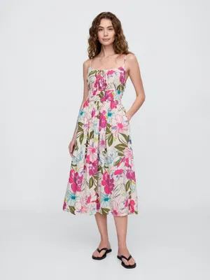 Produktbild von Gap Damen Maxikleid in Größe S, aus Baumwoll-Viskose-Mix mit Taschen
