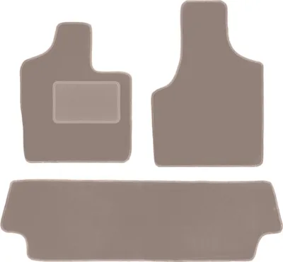 Zdjęcie produktu dla Welurowe dywaniki samochodowe do Chrysler Voyager IV minivan (2000-2008) - beżowe dywaniki podłogowe LUX komplet (3 szt.)
