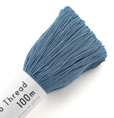 Produktbild von Olympus Sashiko Garn, Baumwolle, Strang, ca 100m, Farbe 118, jeansblau, hergestellt in Japan