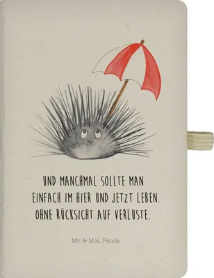 Produktbild von Mr. & Mrs. Panda Reisetagebuch Seeigel - Transparent - Geschenk, Journal, Leben, Tagebuch, Achtsamkeit, Selbstliebe, Notizheft, notizbuch, Hier und Jetzt, Lebe, A5, Meer