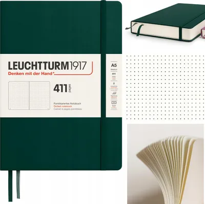 Produktbild von LEUCHTTURM1917 Notizbuch Notes A5 Dot Bullet Journal mit Punkten 411 Seiten