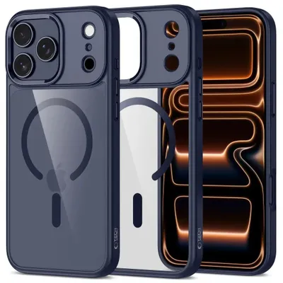 Produktbild von Tech-Protect 5906302334247, Cover, Apple, iPhone 17 Pro, 16 cm (6.3"), Blau, Transparent