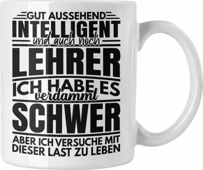 Produktbild von Trendation - Lustiger Spruch Lehrer Tasse Geschenk Abschied Abschiedsheschenk Lehrer Abi Abitur Spruch (Weiß)