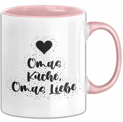 Produktbild von Omas Küche, Omas Liebe Tasse mit Spruch Geschenk Oma (Rosa)