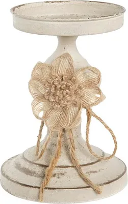 Obrázek produktu pro Svícen DKD Home Decor 13 x 13 x 17,5 cm Kov Bílá