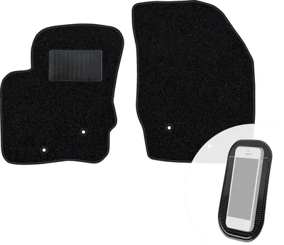 Produktbild von moto-MOLTICO Vorne Fußmatten Auto Velours Autoteppiche Schwarz Automatten Set 2-teilig passend für Volvo XC90 I 2002-2014