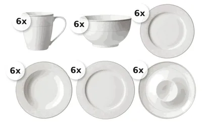 Produktbild von Kombiservice 36 tlg. Isabella