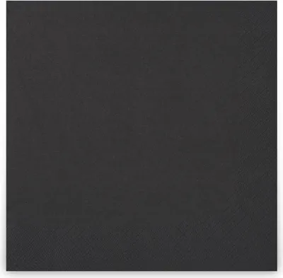 Produktbild von Servietten Funny - 3-lagig - 1/4-Falz - 33 x 33 cm - 1000 Tafelservietten schwarz