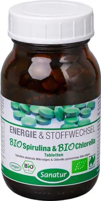 Zdjęcie produktu dla Organiczna Spirulina + Organiczna Chlorella 2w1 - 250 tabletek 100g