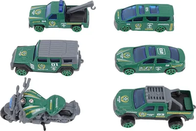 Immagine prodotto di 6 modellini di auto in metallo in scala 1:64, lega realistica, set di veicoli educativo per giochi di ruolo per bambini, tipo 1