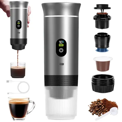 Tragbare Espressomaschine, 3-in-1, USB-C, 20 bar, 680 g