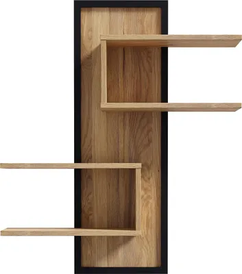 Produktbild von Forte JYTANA Wandregal 100 105, skandinavisches Wandregal mit Ablage, Holzwerkstoff, Mauvella Eiche Holzdekor, 102,6 cm breit x 122,5 cm hoch x 21,9 cm tief