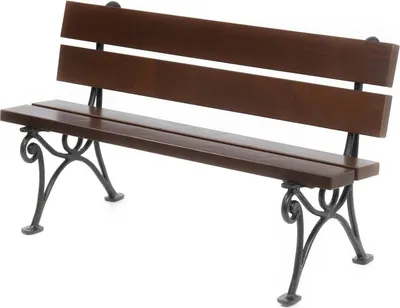 Produktbild von Parkbank Gartenbank Gestell Gusseisen Massivholz Kiefer 0101