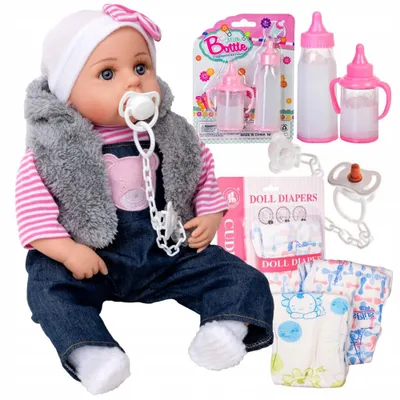 Produktbild von Interaktive Baby-Puppe 45 cm-singt, spricht, Schnuller, Windeln und Flaschen
