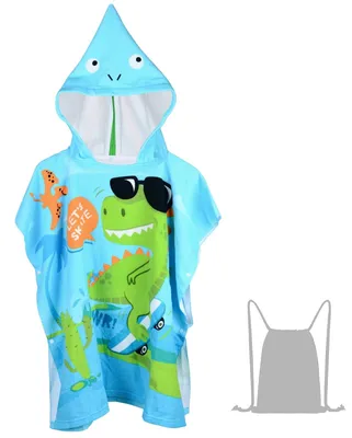 Obrázek produktu pro Omgoods – Dětská pončo-ručník s kapucí a motivem dinosaura