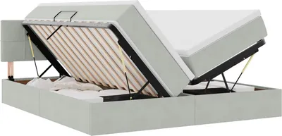 Immagine prodotto di Letto con contenitore LED e materasso Grigio Chiaro