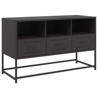 Produktbild von vidaXL TV-Schrank Schwarz 100,5x39x60,5 cm Stahl