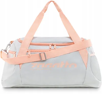 Produktbild von Zagatto ZG820 grau mit lachsfarbenen Taschen Reisetaschen Sporttraining Tasche Umhängetaschen Sporttasche Wochenendtasche 27x45x16 cm 20L