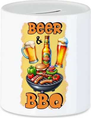 Produktbild von Beer & BBQ Bier Grillen lustiges Bier Spruch Spardose