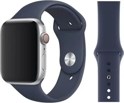 Produktbild von Original Apple Sport Armband S/M 42/44/45mm MTPX2ZM/A Midnight Blue 2. Gen