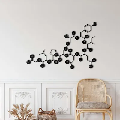 Obrázok produktu pre Wallity, elegantné kovové doplnky na stenu, čierna farba, 60 x 39 cm | 100% kov