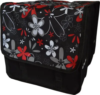 Produktbild von FAHRRADTASCHE ab 26 Zoll Satteltasche Gepäckträgetasche Doppelt 11. Duo - Blumen