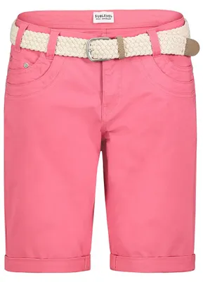Produktbild von Sublevel Chino Bermuda Shorts Flechtgürtel Umschlag Modisch Größe: S
