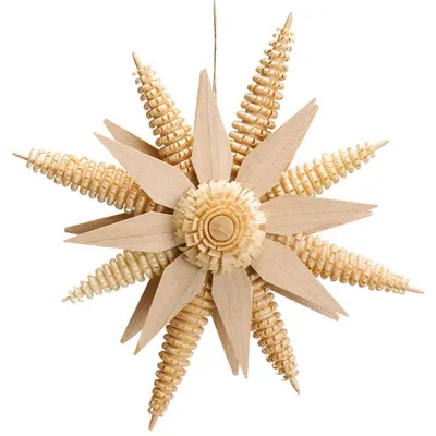 Produktbild von Christbaumschmuck mit Ringelbäumchen & Kieferblätter Natur Ø 15cm NEU