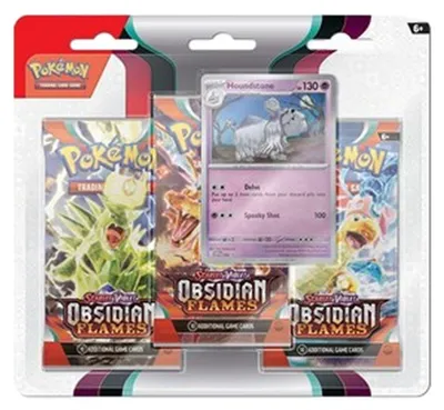 Produktbild von Pokemon Obsidian Flames: Houndstone 3-Pack Blister