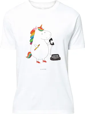 Produktbild von Mr. & Mrs. Panda T-Shirt Einhorn Sekretärin - Weiß - Geschenk, Steuerkanzlei, Einhörner, Büro, Unicorn, Steuerbüro, oberteil, Tshirt, S, mit Motiv, Shirt