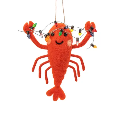 Produktbild von Dekorierter Hummer Filz Weihnachthänger - Sass & Belle