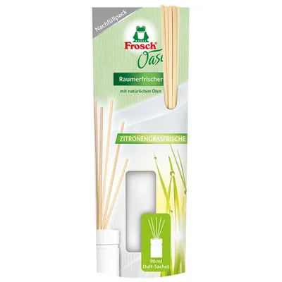 Produktbild von Frosch Oase Raumerfrischer Zitronengrasfrische Nachfüllpack 90 ml