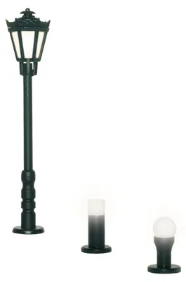 Produktbild von Viessmann 6160 - H0 Gartenleuchten-Set, 3 Leuchten, schwarz  - Neu
