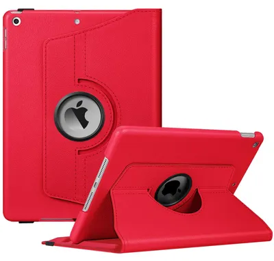 Produktbild von Fintie Rotierende Hülle für iPad 9. Generation (2021) / 8. Generation (2020) / 7. Generation (2019) 10,2 Zoll – 360 Grad drehbarer Ständer Cover mit Stifthalter, Auto Wake Sleep, Rot