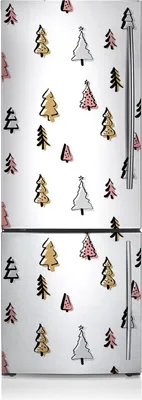Produktbild von Aufkleber Kühlschrankmagnete Dekoration Kühlschrankfolie 60x205 cm - Pastellweihnachtsbaum