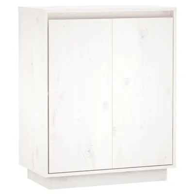 Produktbild von Sideboard Weiß 60x34x75 cm Massivholz Kiefer