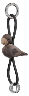 Produktbild von Kay Bojesen - Vogel Schlüsselanhänger, schwarzes Leder