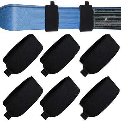 Produktbild von 6pcs Skibefestigungsriemen,verstellbare Klett-Skibänder, multifunktionale Skiausrüstungs-Aufbewahrungsbänder,kälte- und verschleißfest,outdoorgeeignet